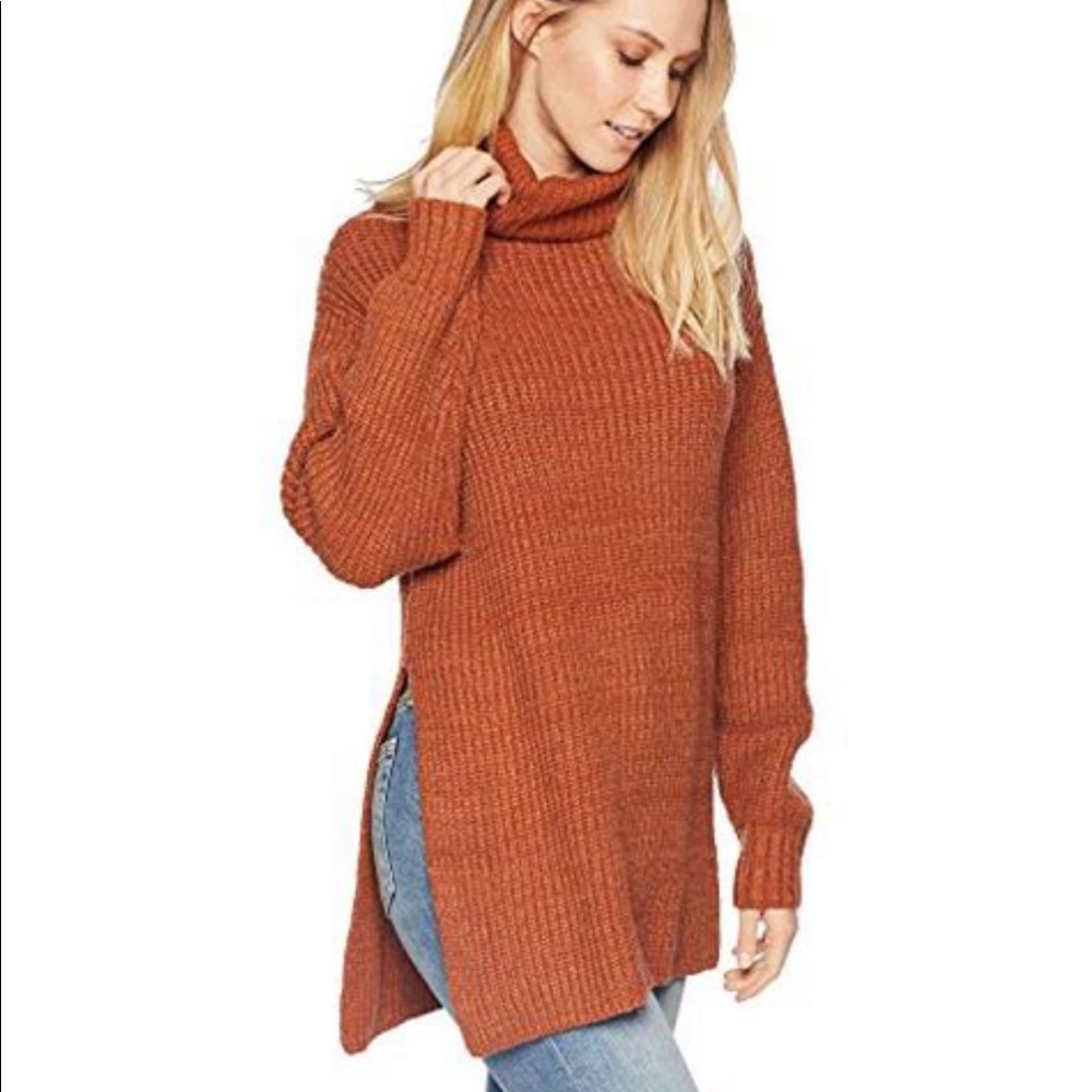 Free People rust eleven oversized sweater